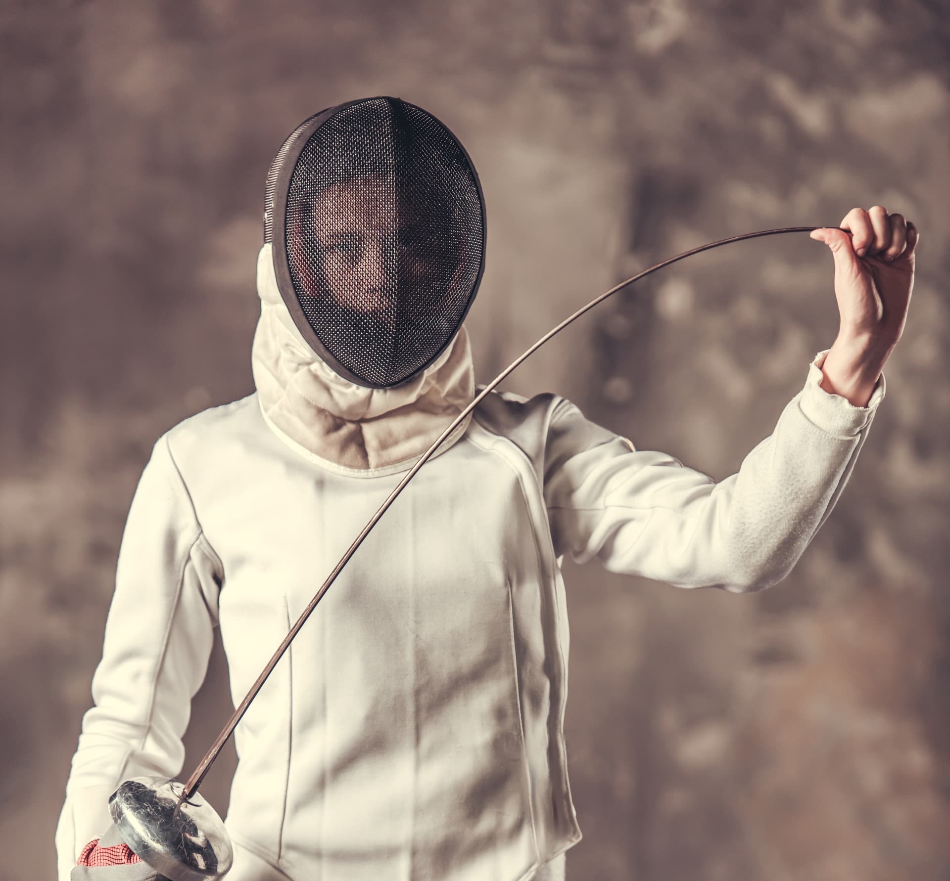 Fencers training together